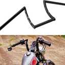 AnXin Motorcycle Handlebar Z Bars 22mm 7/8" Handlebars For Drag Custom Bobber Chopper Cruisers Softail Dyna Sportster - Black