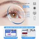 LADEESSE Readers for Women Fashion Style 3 Pack Square Reading Glasses with Spring Hinge Blue Light Blocking (2.50)