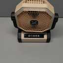 Orteen Camping Fan Rechargeable - 9-Inch Battery Powered Fan, 24000mAh(60Hrs) Battery Operated for Camping, Auto Oscillation Cordless, Tent Fan with Remote/Light, 4 Speeds, 4 Timing, Outdoor