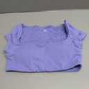 Sunzel Womens Short Sleeve Crop Top with Built in Bra Athletic Yoga T Shirt Casual Fitted Workout Gym Active Tee with Padding (XS, Periwinkle)