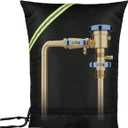 Outdoor Faucet Covers for Winter Freeze Protection, 24" x 30" Backflow Preventer Insulation Cover, Waterproof Pipe Insulation Cover for Snow, Sun Exposure - Black (Basic EditionBlack-420D)