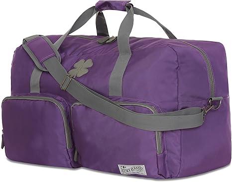 Lucky Travel Duffel Bags 115L, Gym Bag, Travel Bag & Large Duffle Bag for Men, Foldable Overnight Weekender Bags for Women & Men with Adjustable Shoulder Strap, Purple