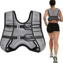 KUKZO Weighted Vest for Women Men 16LB Body Weight Vest with Reflective Stripes for Running,Walking,Workout,Strength Training,Weight Loss