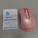 memzuoix 2.4G Wireless Mouse, 1400 DPI Mobile Optical Cordless Mouse with USB Receiver, Portable Computer Mice for Laptop, PC, Desktop, MacBook, 5 Buttons (Pink)