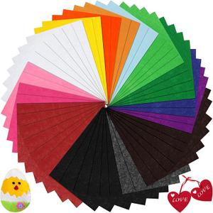 Thin Felt Fabric Sheets, Assorted Colors Soft Felt Sheets for Crafts DIY Patchwork Sewing Projects Decoration (Soft 15 Colors, 8×12 inches)