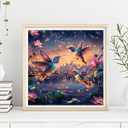 Diymood DIY 5D Diamond Art Kits for Adults Bird, Diamond Painting Animal Full Drill Round Canvas Embroidery Mosaic Beginner Home Wall Decor Gift 12x12 inch