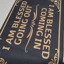 Outdoor Door Mats for Outside Entry I Am Blessed Coming in and Going Out Rug Room Door Decor Front Porch Rug(Size:50X80CM)