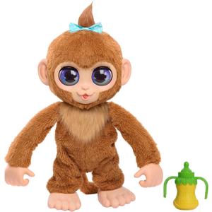 FurReal Peanut The Playful Monkey Interactive Toy, 15-inch Realistic Plush, Kids Toys for Ages 4 Up by Just Play (Large)