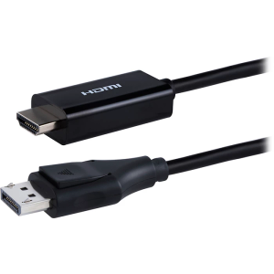 PHILIPS DisplayPort to HDMI Adapter, Unidirectional, Works with Laptops, Tablets, Full HD 1080p, 4K Ultra HD, Mac and PC Compatible, Compact Design, Portable, Black, SWV9216G/27 (1 Pack) 6 Ft