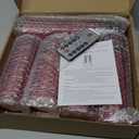 Kakoya Flameless LED Candles with Timer 5 Pc Flickering Flameless Candles for Romantic Ambiance and Home Decoration Stable Acrylic Shell,with Embedded Star StringBattery Operated CandlesRed