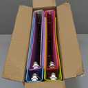 3 Ring Binder 1 Inch, 1 Clear View Cover with 2 Inside Pockets Round Ring Binder, Colored School Supplies Binders, in Grey, Pink, Blue, Purple, Green, and Red, Multicolor (6 PC)  by Enday
