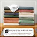 Great Bay Home 100% Cotton 6 Piece Towel Set - Absorbent, Quick-Drying, Durable Bath Towels for Bathroom Decor - Low-Twist, Two-Ply Fibers (Forest Green)