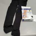 Truform 20-30 mmHg Compression Stockings for Men and Women, Thigh High Length, Dot-Top, Open Toe, Black, Large