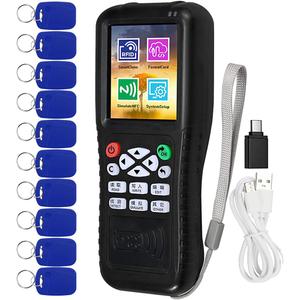 Multi Frequencies RFID Reader Writer Duplicator, RFID Smart Card Programmer, Access Control Card Decoder, with Writable Key Fobs Cards, Free Software, Only Work for Access Control Cards