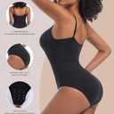 HUGINOCT Body Shaper Tummy Control Seamless Shapewear for Women Under Dress Shirts Light Compression Bodysuit