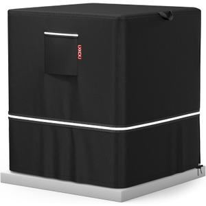 LXKCKJ Air Conditioner Cover for Outside Units - 420D Waterproof Air Conditioner Protection Covers for Window Unit - Winter AC Covers Fits AC Condensing HVAC Unit(Black-40''LX40''WX42''H)