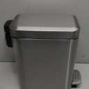 Sineng Bathroom Trash Can with Lid Soft Close, 1.6 Gallon Stainless Steel Small Pedal Garbage Can with Removable Inner Bucket, Waste Bin for Kitchen Bedroom, Compact Toilet Trash bin