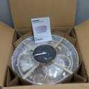 Ceiling Fan with Lights Flush Mount, 20" Low Profile Boho Ceiling Fan with Light Remote Control, Bladeless Rattan 6 Speeds for Bedroom, Living Room, Nursery (Beige)