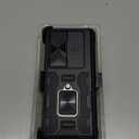 VEGO for Galaxy Z Fold 4 Case with Belt Clip Holster, 360Ring Magnetic Kickstand & Camera Cover & Front Screen Protector, Hinge Protection Shockproof Armor Cover - Black