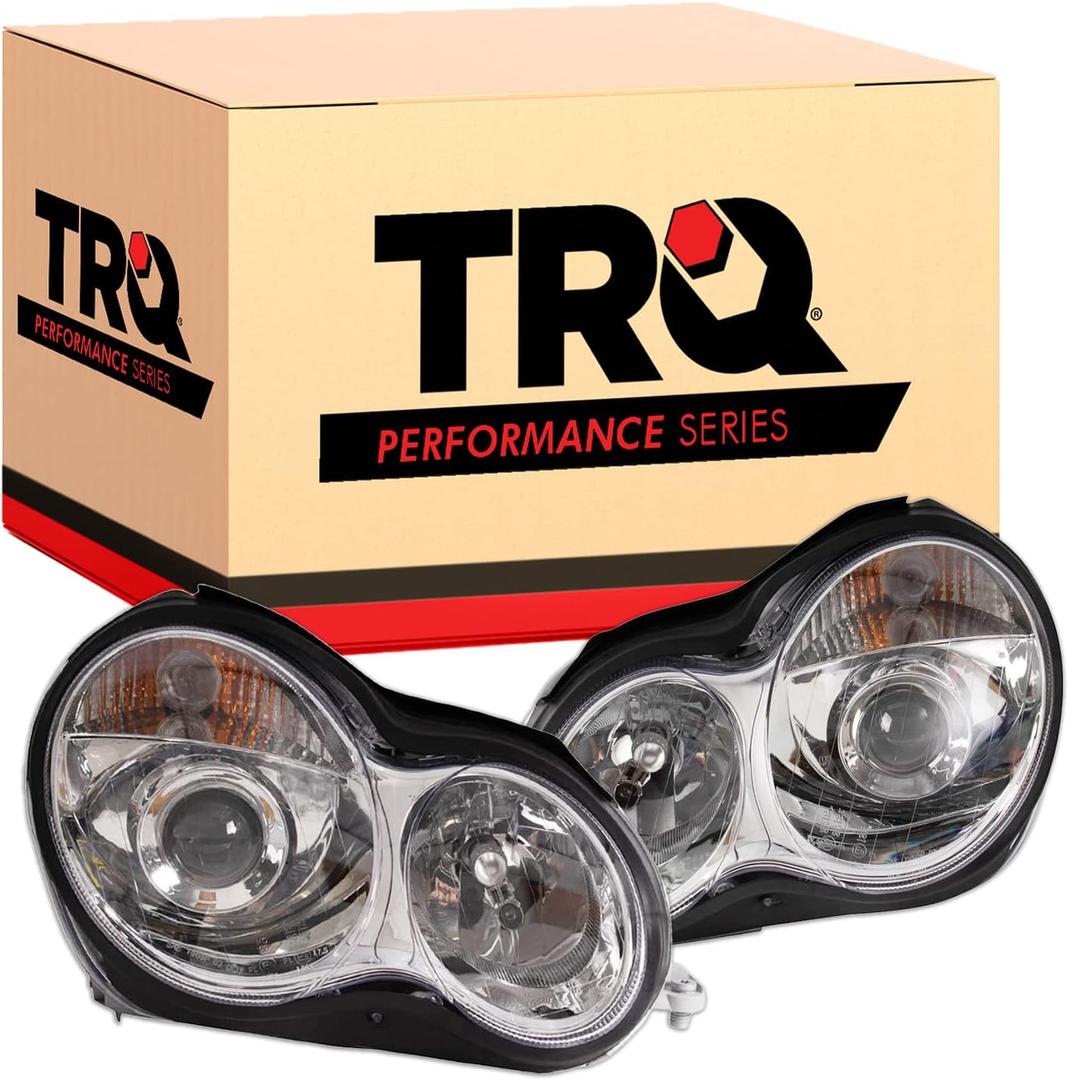 TRQ Performance Headlight Set Fits 2001-2007 Mercedes-Benz