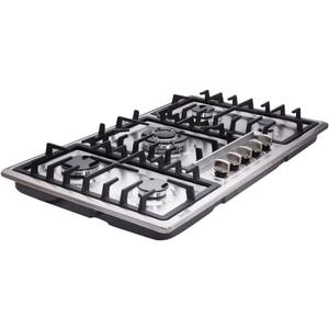 Deli-kit DK258-A01 34 inch Gas Cooktop gas hob stovetop 5 burners LPG/ NG Dual Fuel 5 Sealed Burners Stainless Steel 5 Burner Built-In gas hob 110V AC pulse ignition gas stove