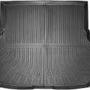 IKON MOTORSPORTS TPE Cargo Trunk Liner, Compatible with 2015-2026 Ford Mustang, Custom Fit All Weather Protection Heavy Duty Rear Trunk Tray Cargo Mats Protector, Black