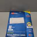 Avery Printable Return Address Labels with Sure Feed, 0.5" x 1.75", White, 2,000 Blank Mailing Labels (08167)
