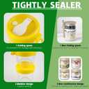 LKTKJDS On the Go Yogurt Parfait Snack Cup 26 oz with Spoon & Lid, 100% Leak Proof Granola Holder for To Go Breakfast Cereal Fruit Overnight Oats Container Reusable, Travel Hiking Camping (yellow Oatmeal Cup)