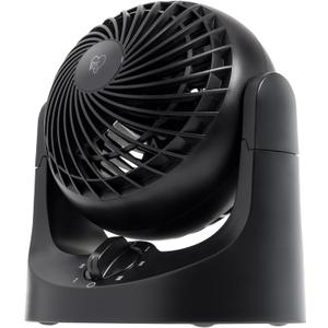 IRIS USA WOOZOO Desk Fan, Air Circulator, 3 Speeds, 32ft Max Air Distance, 112 Adjustable Tilt, 27.5db Quiet Motor, Small Fan for Bedroom, Office, Dorm, Black (MINI)