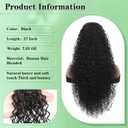 Youthfee 27 Drawstring Ponytail Deep Curly Heat Resistant Instant Clip Ponytail Extension Protective Style Afro Kinky Curly Hair Pieces for Women