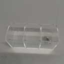 Acrylic Pen Holder Box 3 Compartments, Clear Pencil Storage Organizer for Desk or Wall, Acrylic Organizer Holder for Pens, Office Desk Accessories, Makeup Brush