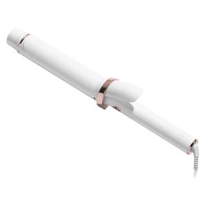 T3 SinglePass Curl X Extra-Long Barrel 1", 1.25", 1.5" Curling Iron with 9 Heat Settings and Ceramic Barrel for Fast Styling and Lasting Results on All Hair Types (1.5" Clip Iron, White/Rose Gold)