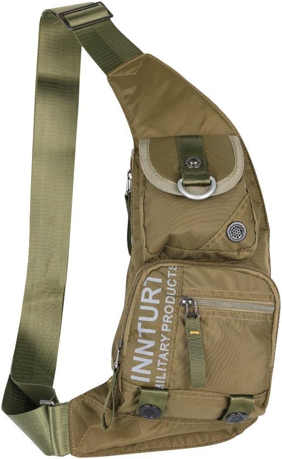Sling Bag Small Backpack Crossbody Shoulder Bag Sling Pack (Army Green)