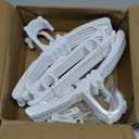 30 Pack Baby Clothes Hangers with 16 Clips, 11-15 inch Adjustable Kid Hanger, Multifunctional Children Hangers for Girl Boy Toddler Kids Child(White)