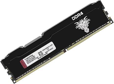 DDR4 2666MHz 8GB Desktop RAM PC4-21300 UDIMM Non-ECC Unbuffered 1.2V 288-Pin CL19 PC Computer Memory Upgrade Module Kit (Black)