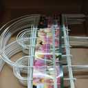 Decorative White Garden Fence Border 18in X50ft Outdoor Metal Wire Garden Fencing Flower Bed Folding Fences Panel Patio Edging Landscape for Yard