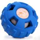 Dog Chew Toys for Aggressive Chewers Large Medium Breeds, Puzzle Toys Interactive Treat Dispensing Slow Feeder Indestructible Durable Safe Rubber Teeth Clean Toys (Blue Small)