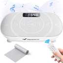 MERACH Vibration Plate Exercise Machine, Whole Body Workout Equipment for Women, Bluetooth and Silicone Pedal, Vibration Plate for Lymphatic Drainage, Vibrate Fitness Platform for Weight Loss