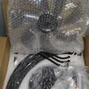 ZMISHIBO Low Profile Ceiling Fans with Lights and Remote, 20 Inch Flush Mount Ceiling Fan with Light, 3000K-6000K Dimmable Fandelier LED Fan Light, 6 Wind Speeds Black Ceiling Fans for Bedroom