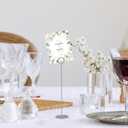 Urban Deco 16PK Table Number Holders Place Card Holders 12 Inch Table Card Holders Steel Card Holders for Photos, Food Signs, Memo Notes, Weddings, Restaurants, BirthdaysMatte Silver
