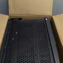 Furologee TV Stand for TVs up to 55 Inch, Entertainment Center with Open Storage Shelves, Media Console Table with Soundbar Shelf for Living Room, Bedroom, Black Oak