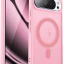 Compatible with Google Pixel 10 Pro XL Case with Magnetic Translucent Matte Phone Case with Anti-Fingerprint Tech [Compatible with Mag-Safe], Pink