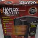 Handy Heater Instant Heat - Copper Infused Ceramic Technology Space Heater, 1200 Watts, Portable Heater for Office, Bedroom or Any Indoor Space, Adjustable Heat, Quiet & Cordless Personal Heater