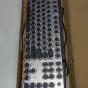 AULA F2088 Typewriter Mechanical Keyboard, White Retro Wired Gaming Keyboard with Blue Switches, Rainbow Backlit, Round Keycaps, Media Knob & Removable Wrist Rest