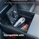 Center Console Safe Organizer Compatible with 2025 2026 Tesla Model Y Juniper & Model 3 Highland Armrest Lock Box Secure Vehicle Accessories with 4-digit Lock with Password Retrieval Key