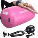 Gymnastics Mat with Air Roller,Inflatable Air Track Tumbling Mat for Home Gym Training, Tumble Track for Cheerleading/Gym/Training/Yoga/Beach/Water/Park Outdoor Use with Electric Air Pump