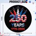 250 Anniversary USA Decoration Wooden Door Sign US 250th Anniversary Wreath for Front Door Wall Signs Decor for 4th of July Home Decor Outdoor Indoor Party Supply