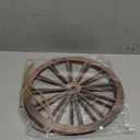 Qunclay 2 Pcs Wagon Wheel Decor Wooden Western Cowboy Party Decorations Vintage Rustic Wagon Wheel Wood Cartwheel Decor for Bar Garage Indoor Outdoor (Brown, 12 Inch)