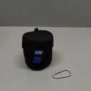 JJC Water Resistant Neoprene Camera Lens Pouch Case, Fold-Over Lens Bag for Mirrorless Lenses Up to 2.6 x 3.1(D X H) for Canon RF 50mm f/1.8, Sony FE 55mm f/1.8, Sigma 56mm f/1.4 etc