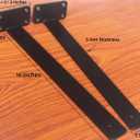 8 Pack - 16 inch Black Hidden L Shelf Bracket (1/5 Inch Thicked) Iron Floating Shelf Brackets Rustic Industrial Metal Brackets for Shelf Support